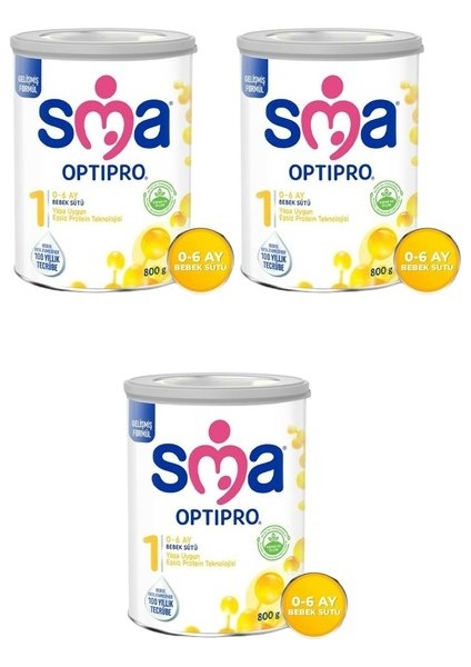 Sma Optipro Probiyotik 1 Bebek Sütü 800 gr x 3 Adet (Yurt Dışından)