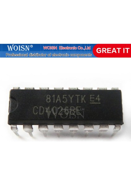 10 Adet CD4026BE CD4026 Dıp-16 (Yurt Dışından)