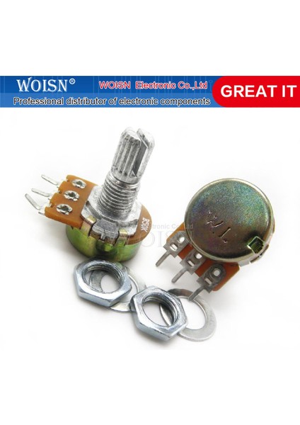 10 Adet 3-Pin WH148 B50K Tek Potansiyometre 15MM (Yurt Dışından)