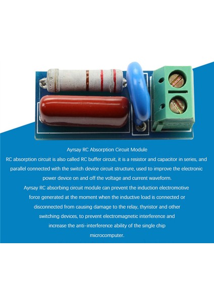 2x Rc Emilim/söndürücü Devre Modülü Röle Kontak Koruma Direnci Dalgalanma (Yurt Dışından)