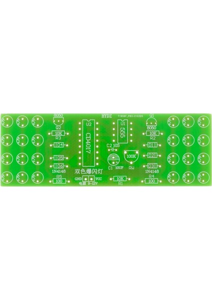 NE555 CD4017 Ic LED Elektronik Işıklar Kitleri Kırmızı Mavi Çift Renkli Dıy Kiti Strobe Elektronik Takım Elbise Yanıp Sönen Işıklar Bileşenleri Dıy (Yurt Dışından)