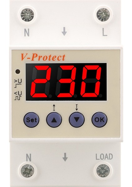 Sınotımer SVP-722 40A Din Ray Ayarlanabilir Cihaz Koruyucu Röle Aşırı Gerilim Koruyucu (Yurt Dışından)