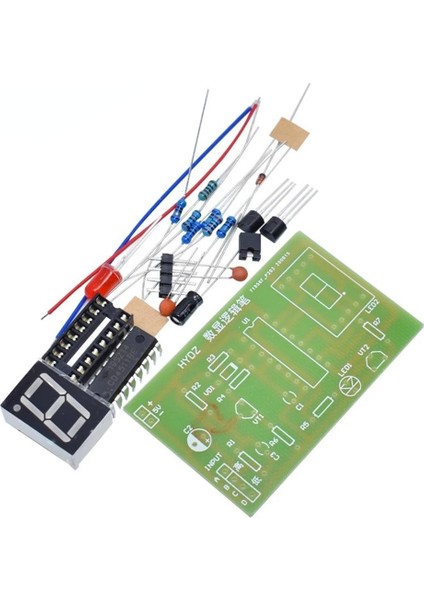 Dıy LED Dijital Ekran LED Mantık Kalem Elektronik Kiti Yüksek ve Düşük Seviye Test Devresi Lehimleme Uygulama Kurulu Kiti (Yurt Dışından)