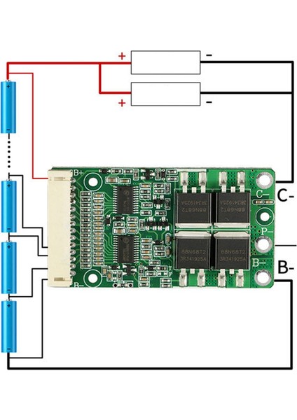 Lityum Pil Dengeli Bms 13S 48V 18650 Paket Şarj Pcb PCM,15A (Yurt Dışından)