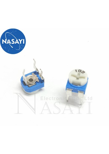 Mavi ve Beyaz Potansiyometre RM065 20K (203) Yatay Ayarlanabilir Potansiyometre (Yurt Dışından)