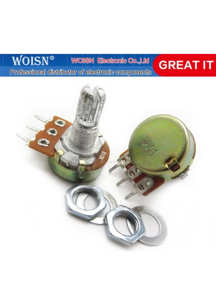 10 Adet 3-Pin WH148 B10K Tek Potansiyometre 15MM (Yurt Dışından)