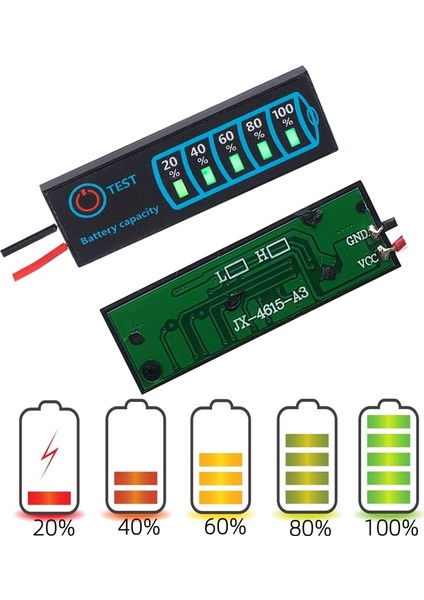 1s-8s 18650 Li-Ion Lipo Lityum 5-30V Kurşun Asit Akü Seviye Göstergesi Test Cihazı LCD Ekran Metre Modülü Kapasitesi Gerilim Ölçer (Yurt Dışından)