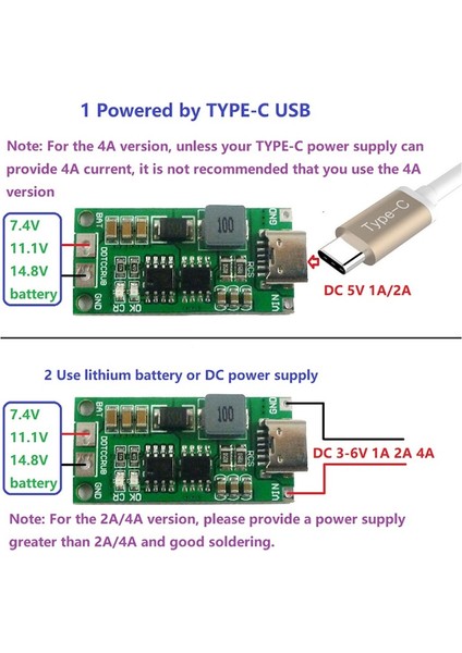 Çok Hücreli 2s 3s 4s Tip-C'den 8.4V 12.6V 16.8V Step-Up Boost Lipo Polimer Li-Ion Şarj Cihazı 7.4V 11.1V 14.8V 18650 Lityum Pil (Yurt Dışından)