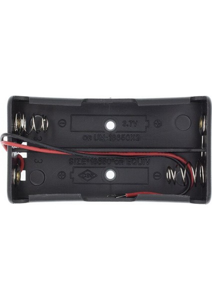 Plastik Standart Boyut AA/18650 Pil Tutucu Kutusu Kasa Siyah Tel Kurşunlu 3.7V/1.5V Klips 1 Adet (Yurt Dışından)