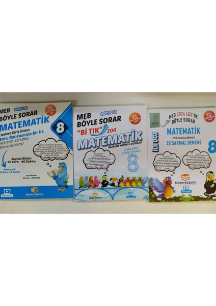 Sinan Kuzucu Yayınları MEB 2024 LGS Matematik İlk Doz 20 Sarmal Deneme - Matematik Soru Bankası