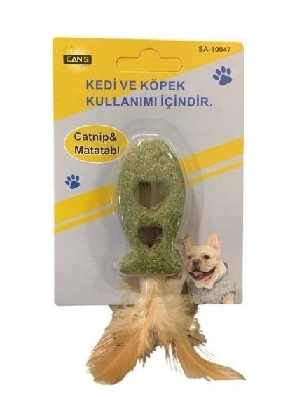 Cans Catnip Matatabili Tüylü Balık Oyuncak Kedi Otlu