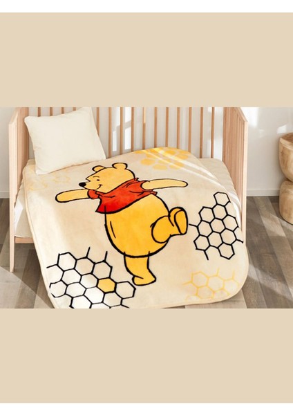 Lisanslı Bebek Battaniye Winnie The Pooh Honeycomb Baby