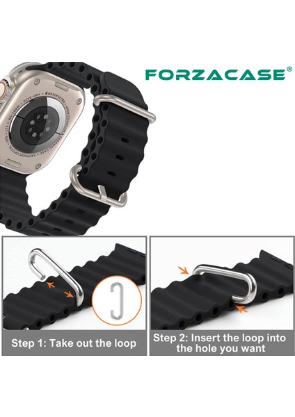 Apple Watch 9 41MM Için Oluklu Ocean Silikon Kordon Kayış - FC006 fırsatları