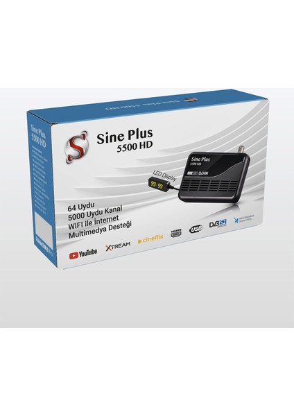 Sine Plus 5500 Hd Wıfı Uydu Alıcısı