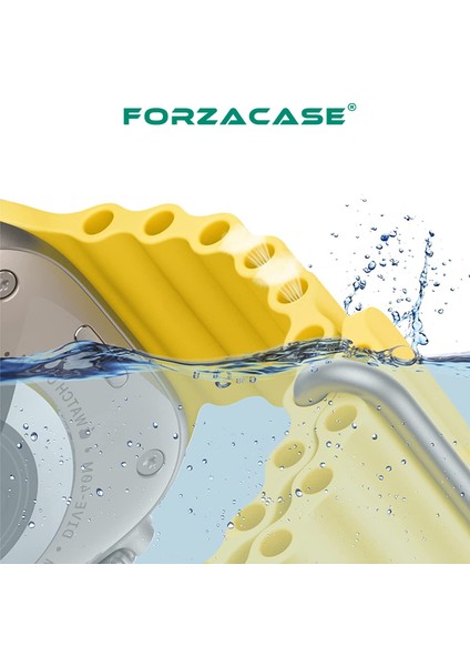 Apple Watch 9 41MM Için Oluklu Ocean Silikon Kordon Kayış - FC006 modelleri