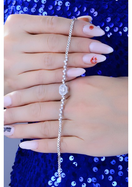 Kadın 925 Ayar Gümüş Baget Su Yolu Set modelleri