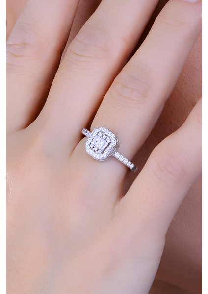 Kadın 925 Ayar Gümüş Baget Su Yolu Set indirimleri