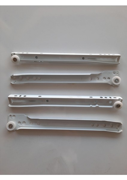 Metal Beyaz Çekmece Rayı 35CM 1 Takım (1 Çekmecelik)