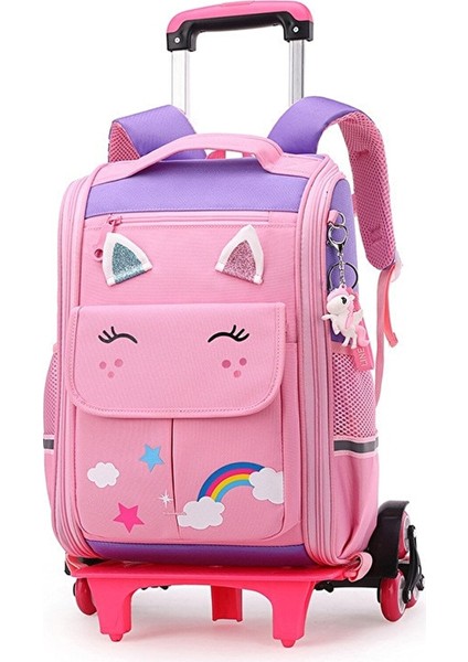 Shun Ayrılabilir Tekerlekli Çocuk Sırt Çantası Su Geçirmez, Hafif, Büyük Kapasiteli (Yurt Dışından)