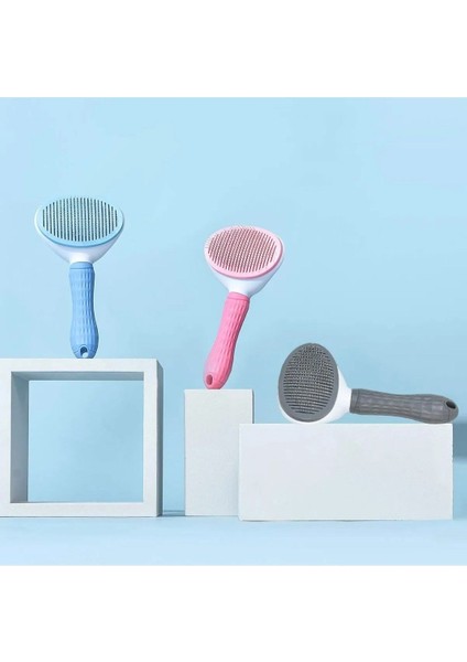 Otomatik Temizlenen Tuşlu Evcil Hayvan Fırçası Kedi Köpek Tüy Toplayıcı Hayvan Tarağı CKS214 modelleri