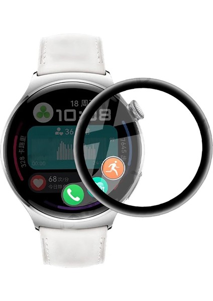 Huawei Watch 4 ile Uyumlu Ekran Koruyucu Nano Esnek Cam Tam Kaplayan Ppma