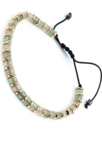 Yeşim ve Hematit Taşlı El.işi Tasarım Doğal Taş Bileklik