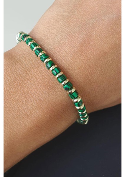Malakit ve Hematit Taşlı El Işi Tasarım Doğal Taş Bileklik fiyatları