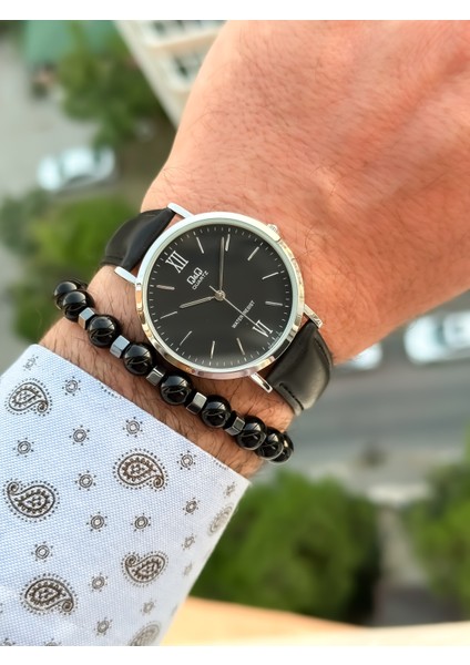 Marka Retro Siyah Renk 24 Ay Garantili Su Geçirmez Deri Kordon Erkek Kol Saati Bileklik fiyatları