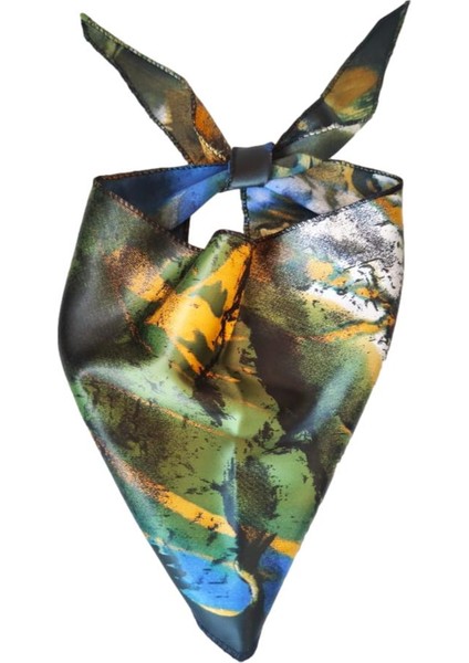 Fular | Kovboy Fuları | Desenli Saten Fular