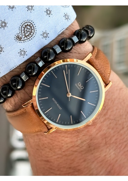 Marka Retro Taba Renk 24 Ay Garantili,su Geçirmez, Deri Kordon Erkek Kolsaati+Bileklik fiyatları