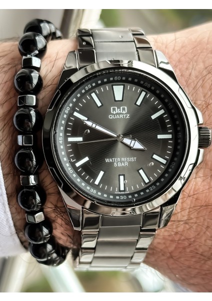 Marka Çelik Kordon, Su Geçirmez, 2 Yıl Garantili Gümüş Renk Erkek Kol Saati+Bileklik fırsatları