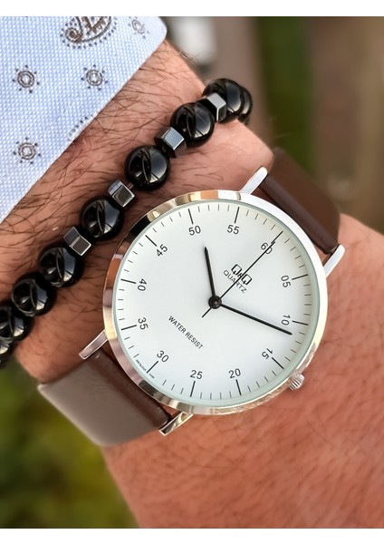 Marka Retro Kahverengi, 24 Ay Garantili, Su Geçirmez, Deri Kordon Erkek Kol Saati+Bileklik modelleri