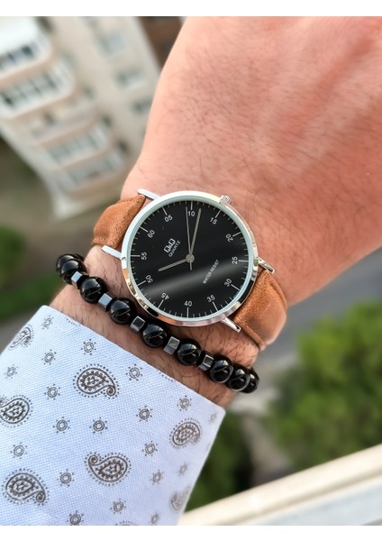 Marka Retro Taba Renk 24 Ay Garantili,su Geçirmez, Deri Kordon Erkek Kolsaati+Bileklik fiyatları