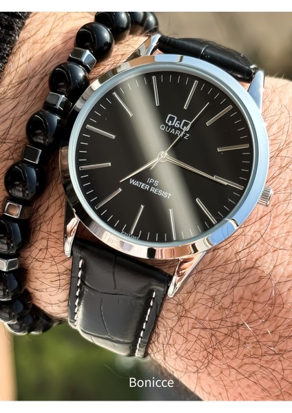 Marka Siyah Deri Kordon Su Geçirmez,2 Yıl Garantili Erkek Kol Saati Bileklik modelleri