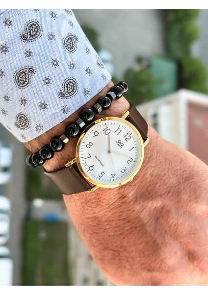 Marka Retro Kahverengi 24 Ay Garantili,su Geçirmez, Rakamlı Deri Kordon Erkek Kolsaati+Bileklik fiyatları