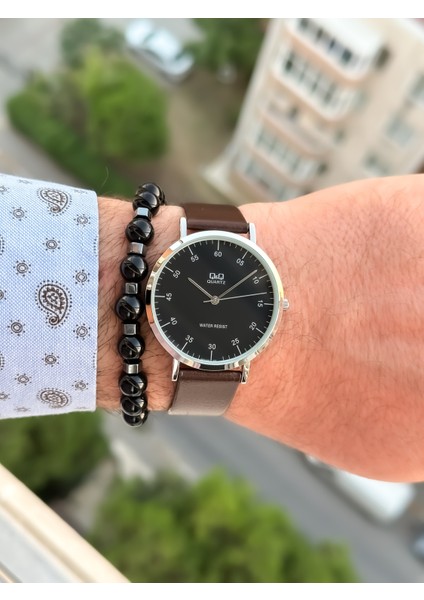 Marka Retro Kahverengi 24 Ay Garantili,su Geçirmez, Deri Kordon Erkek Kolsaati+Bileklik fiyatları