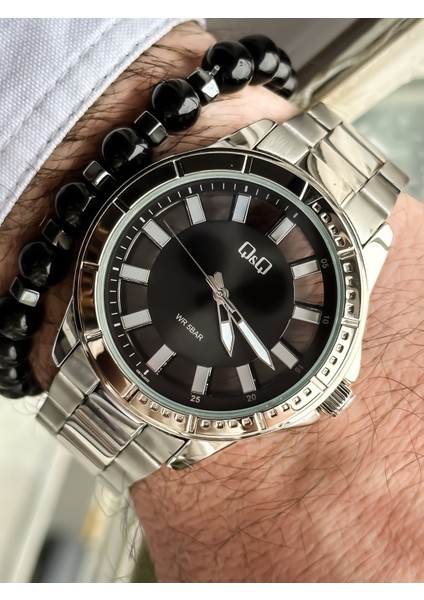 Marka Çelik Kordon Su Geçirmez 2 Yıl Garantili Gümüş Renk Erkek Kol Saati+Bileklik modelleri