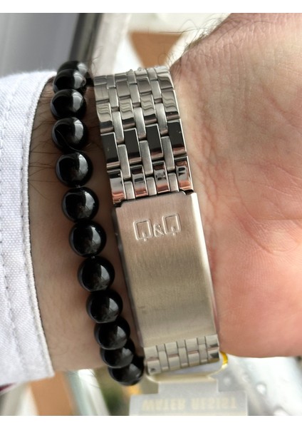 Çelik Kordon, Su Geçirmez, 2 Yıl Garantili Gümüş Renk Erkek Kol Saati+Bileklik indirimleri