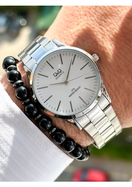 Marka Çelik Kordon, Su Geçirmez, 2 Yıl Garantili Gümüş Renk Erkek Kol Saati+Bileklik fiyatları
