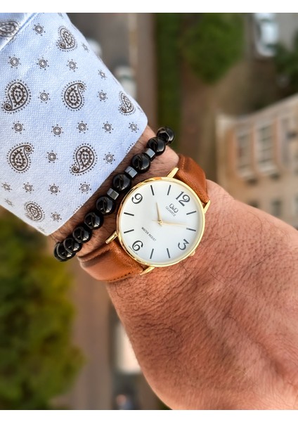 Marka Retro Taba , 24 Ay Garantili, Su Geçirmez, Deri Kordon Erkek Kol Saati+Bileklik fırsatları