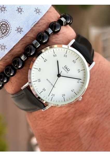 Marka Retro Siyah , 24 Ay Garantili, Su Geçirmez, Deri Kordon Erkek Kol Saati+Bileklik fiyatları