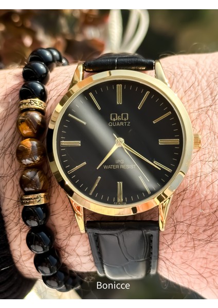 Marka Siyah Deri Kordon Su Geçirmez,2 Yıl Garantili, Rakamlı Kadran ,erkek Kol Saati+Bileklik fiyatları