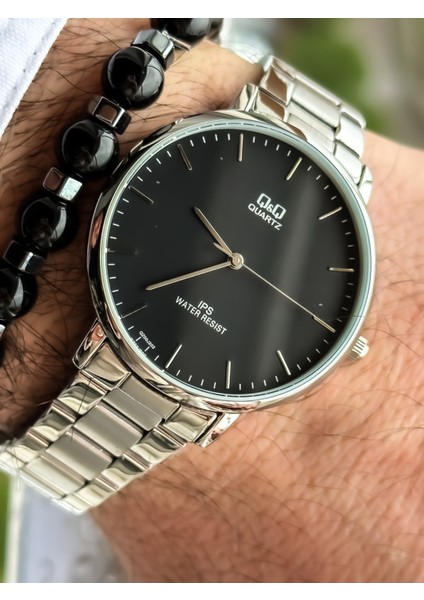 Çelik Kordon, Su Geçirmez, 2 Yıl Garantili Gümüş Renk Erkek Kol Saati+Bileklik modelleri