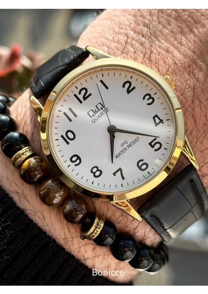 Marka Siyah Deri Kordon Su Geçirmez,2 Yıl Garantili ,erkek Kol Saati+Bileklik fiyatları