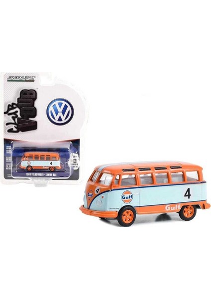 1:64 Club Vee-Dub Series 16 - 1964 Volkswagen Samba Bus - Gulf Oil Racing #4 Solid Pack 36070-B