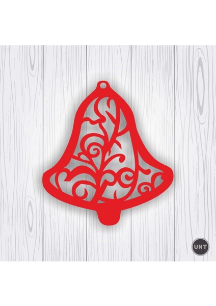 Ahşap Beyaz Yılbaşı Ağacı Süsleri ( 9 Lu Set)-1 Kırmızı indirimleri