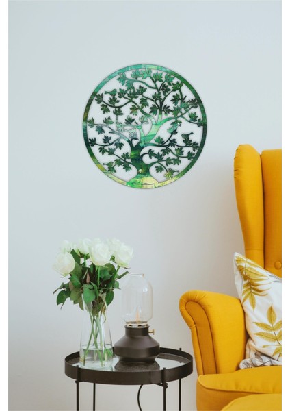 Renkli Hayat - Yaşam Ağacı Duvar Dekoru - Süsü, Ahşap Dekoratif Tablo modelleri