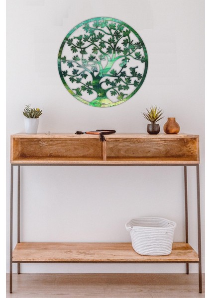 Renkli Hayat - Yaşam Ağacı Duvar Dekoru - Süsü, Ahşap Dekoratif Tablo fırsatları