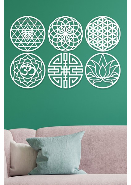 6 Lı Sacret Geometri Seti Duvar Dekorasyonu, Tablo modelleri