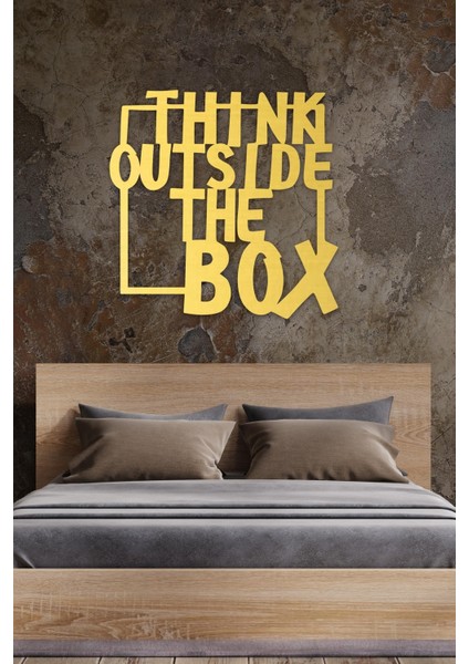 "think Outside The Box" Duvar Dekoru - Süsü, Ahşap Dekoratif Tablo modelleri